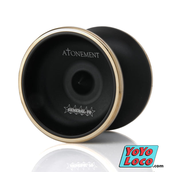 General-Yo Atonement Bi-Metal YoYo, Black with Brass rings