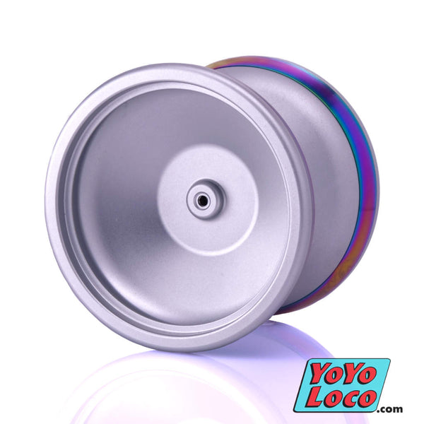 Mk1 Unicorn YoYo, Clear (Silver) with Rainbow rings