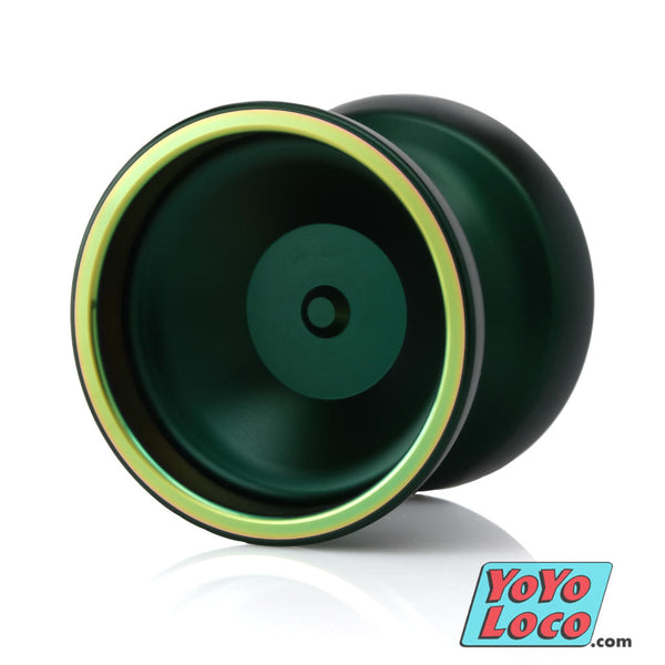 yoyofriends Overclock YoYo, Dark Green with Rainbow Rings
