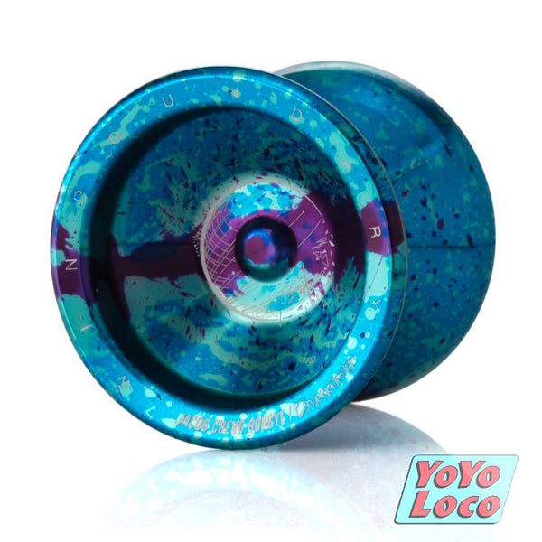 C3yoyodesign Windoundary YoYo (2022 version) Blue / Green / Purple acid wash