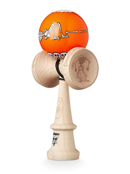 JODY BARTON Kendama, Skeletons Orange by KROM - YoYoLoco