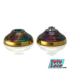 c3yoyodesign Ambition YoYo, Deep Purple / Blue / Orange Acid Wash with Gold rings, open view