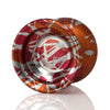 C3yoyodesign Imagine Breaker YoYo in red orange silver splash colorway