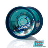 c3yoyodesign Plasma Crash  Bi-metal YoYo, Light Blue / Blue / Silver Splash with Blue rims