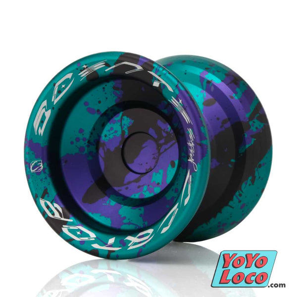 C3yoyodesign Scintillator YoYo, Deep Teal / Purple / Black Splash