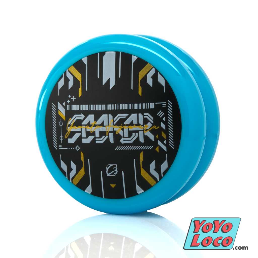 c3yoyodesign Seeker YoYo, Blue with Black side caps