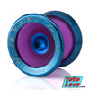 Speedaholic FX YoYo, Clear Purple body with Blue rim/hub