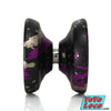 c3yoyodesign Speedaholic MN YoYo, Black, Silver and Purple Splash, profile view