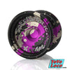 c3yoyodesign Speedaholic MN YoYo, Black, Silver and Purple Splash