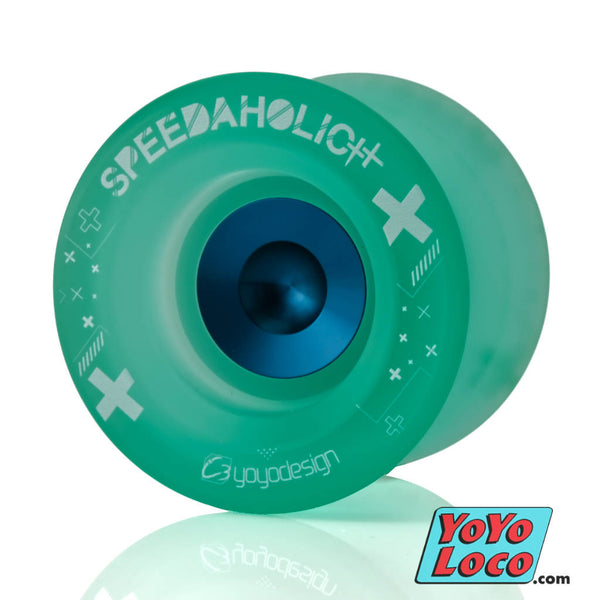 C3yoyodesign Speedaholic XX YoYo, Clear Green with Blue Hub
