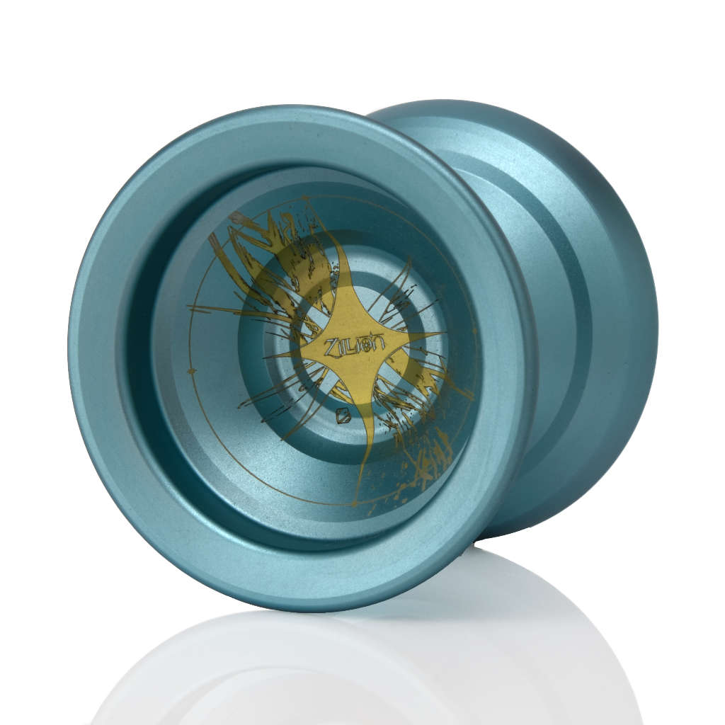 C3yoyodesign Zillion YoYo in light blue and yellow with logo detail