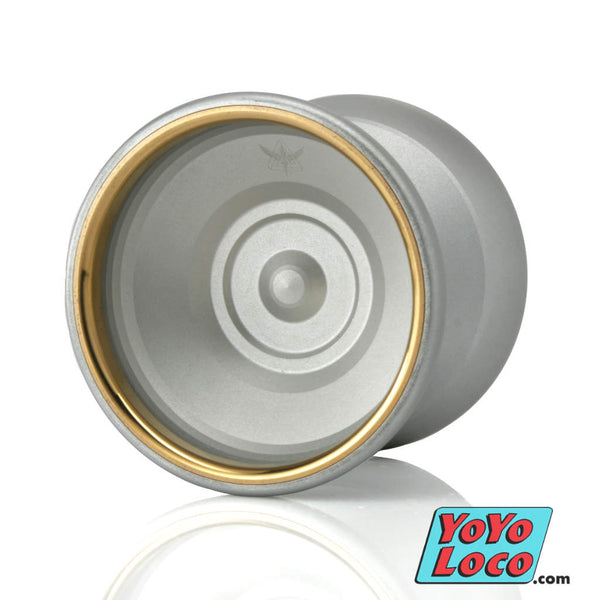 Mk1 Brass Exia Bi-metal YoYo, Clear w/ brass rings