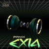 Mk1 Brass Exia Bi-metal YoYo, Green w/ brass rings, exploded view