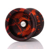 Mk1 Onda yoyo in Magma Drops black and dark red splash finish
