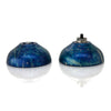 Open view of the Mk1 Onda yoyo in Ocean Wave blue splash finish