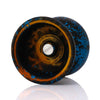 Mk1 Onda yoyo in Oil Slick blue, orange, and black finish