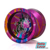 yoyofriends Armegeddon YoYo, Purple with Blue/Pink/Yellow Splash 