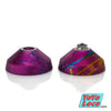 yoyofriends Armegeddon YoYo, Purple with Blue/Pink/Yellow Splash - 0pen view