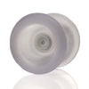 yoyofriends Carp YoYo in Clear translucent - frosted semi-transparent polycarbonate unresponsive yo-yo, white background