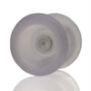 yoyofriends Carp YoYo in Clear translucent - frosted semi-transparent polycarbonate unresponsive yo-yo, white background