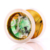 yoyofriends Clockwork bimetal yoyo Yellow / Green / Black-with raw SS rings and  Clear PC rims