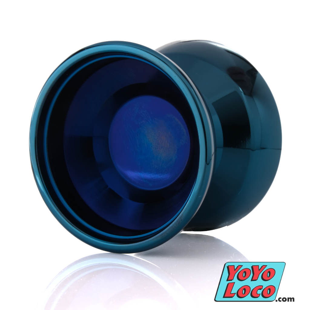 Crosscut (titanium) YoYo by yoyofriends - Shiny Blue