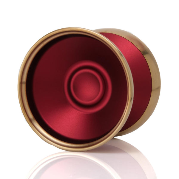 yoyofriends Hummingbird 2 bimetal YoYo, Maroon with Brass rings