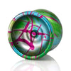 yoyofriends KOI yoyo Green Silver Acid Wash with Purple Splash