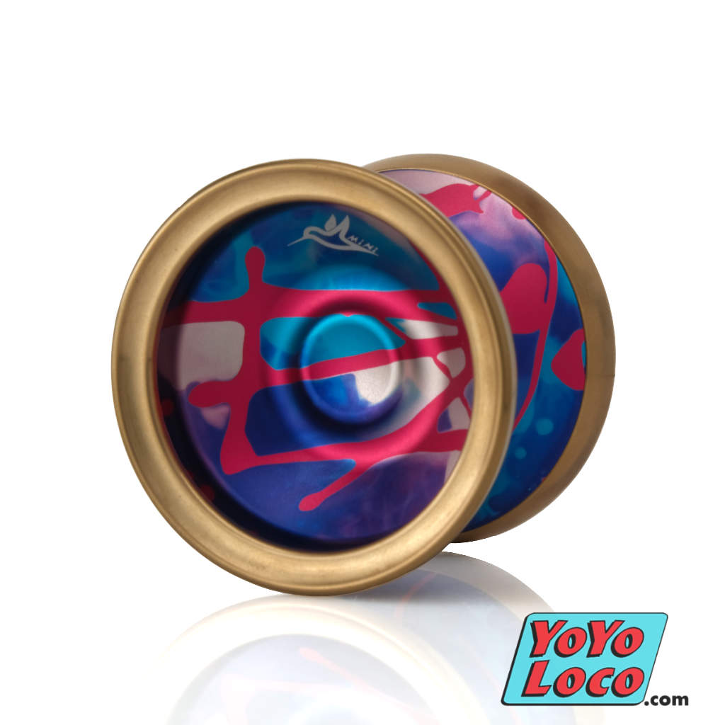 yoyofriends Mini Hummingbird YoYo, Blue / Purple / Rose Red color, with Brass Rings