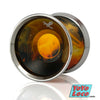 yoyofriends Peregrine X YoYo, Orange / Green / Yellow / Silver acid wash with raw matte finish Rings