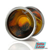 yoyofriends Peregrine YoYo, Orange / Green / Silver / Yellow Acid Wash with Raw rings