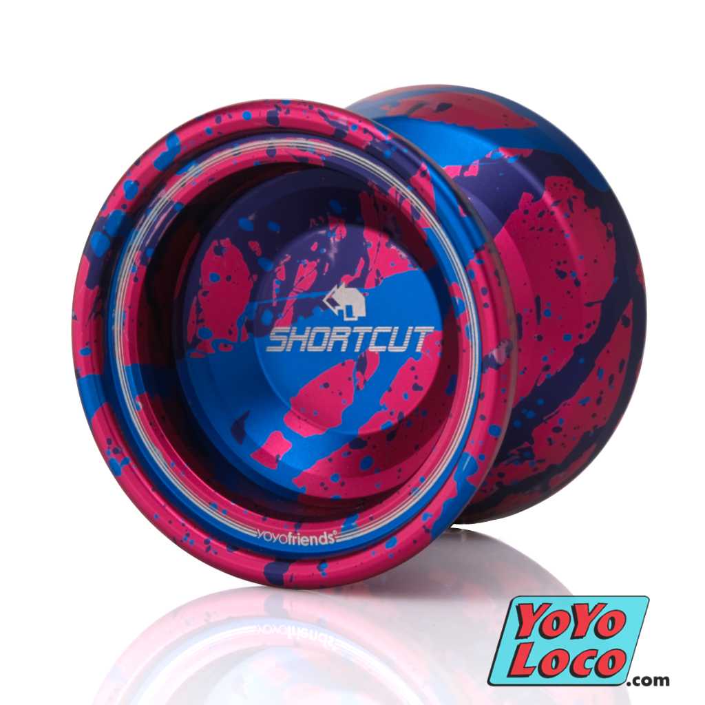 yoyofriends Shortcut YoYo, Pink with Blue and Purple Splash