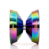 SlipStream Stainless Steel YoYo, Rainbow finish, profile