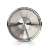 SlipStream Stainless Steel YoYo, raw finish. Side view