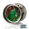 yoyofriends Tankette Bi-metal yoyo, Coffee / Beige / Green with Raw Rings