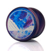  yoyofriends Tranquility YoYo in blue-purple acid wash colorway with scenic mountain and seagull cap design