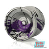 C3yoyodesign Neo Master Galaxy YoYo, Silver / Black / Purple Splash