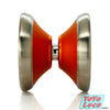 C3yoyodesign Omnitron Noah Bi-Metal YoYo, Orange with Dark Gray cups, Titanium rims, profile