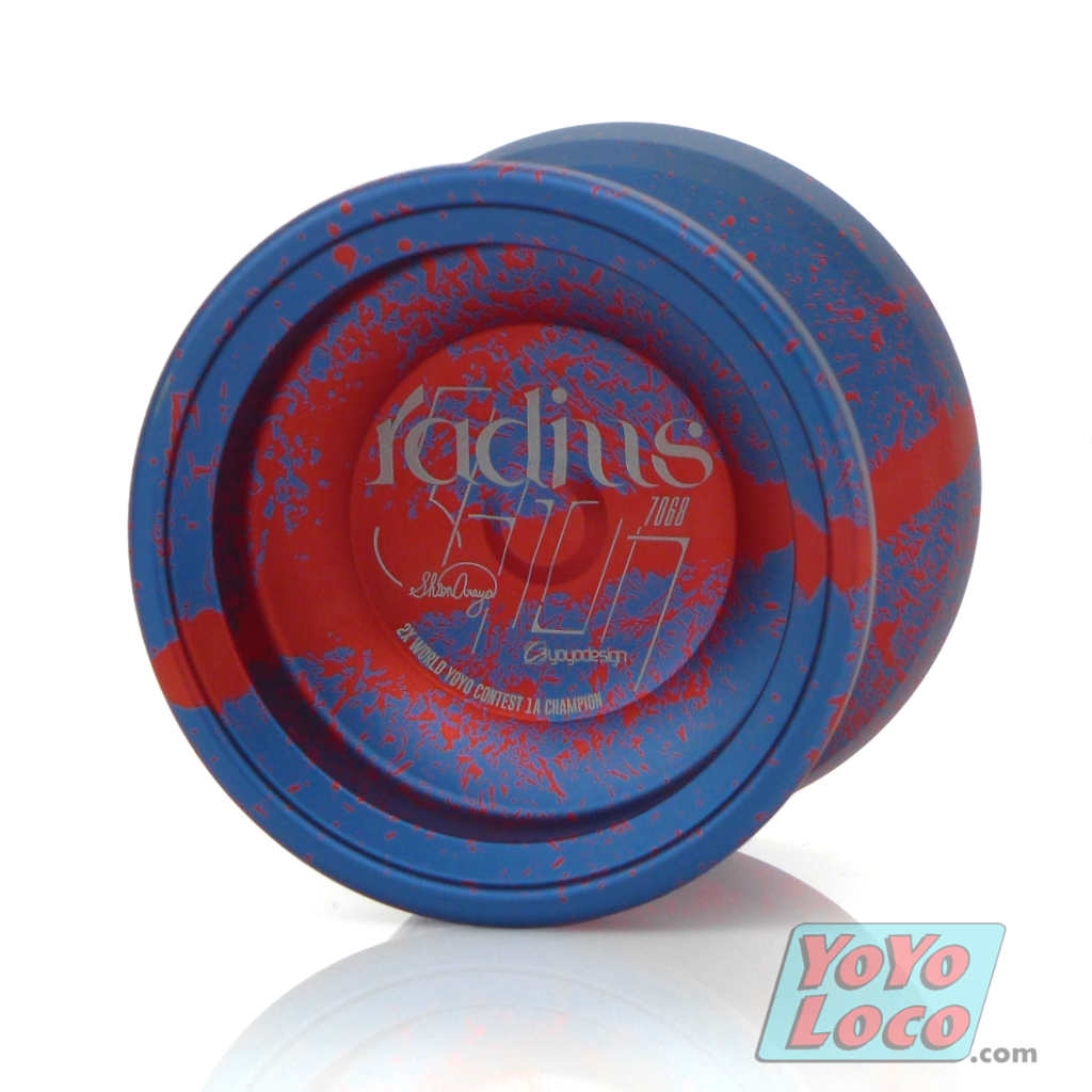 C3yoyodesign Radius 7068 YoYo, Blue / Red acid wash