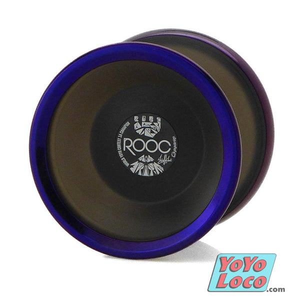 C3yoyodesign ROOC YoYo, Black Translucent with Purple Rims