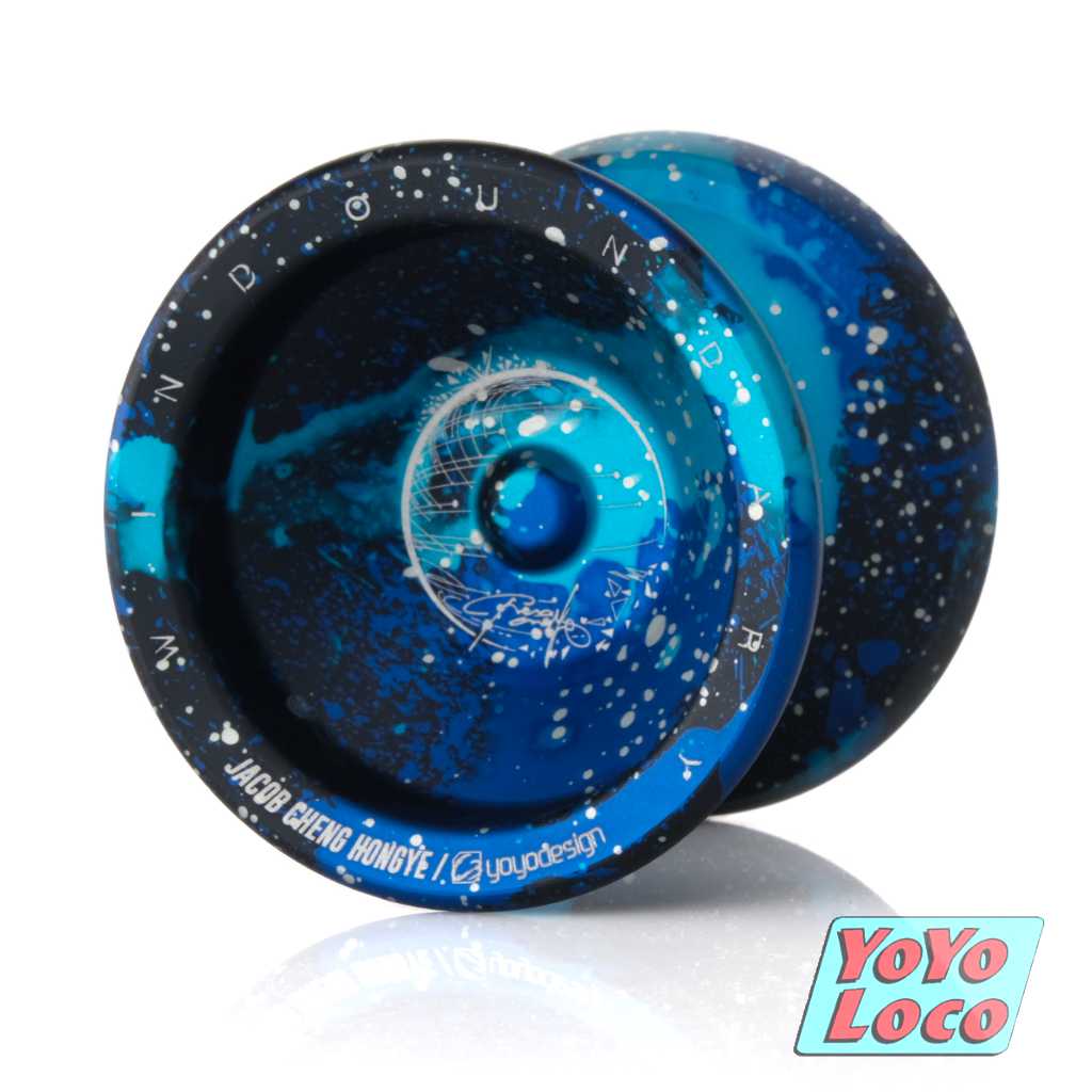 C3yoyodesign Windoundary YoYo (2022 version) Blue / Black / Silver (Sandblasted matte finish)