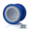 Cheatcode YoYo, by Brandon Vu and Jeffrey Pang, Blue with White Delrin side-caps