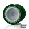 Cheatcode YoYo, by Brandon Vu and Jeffrey Pang, Green with White Delrin side-caps