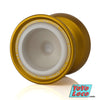 Cheatcode YoYo, by Brandon Vu and Jeffrey Pang, Yellow with White Delrin side-caps