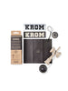 KROM GAS Kendama, Charcoal, package open with goodies