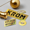 KROM Mini Metal Kendama, Gold Nugget, stickers