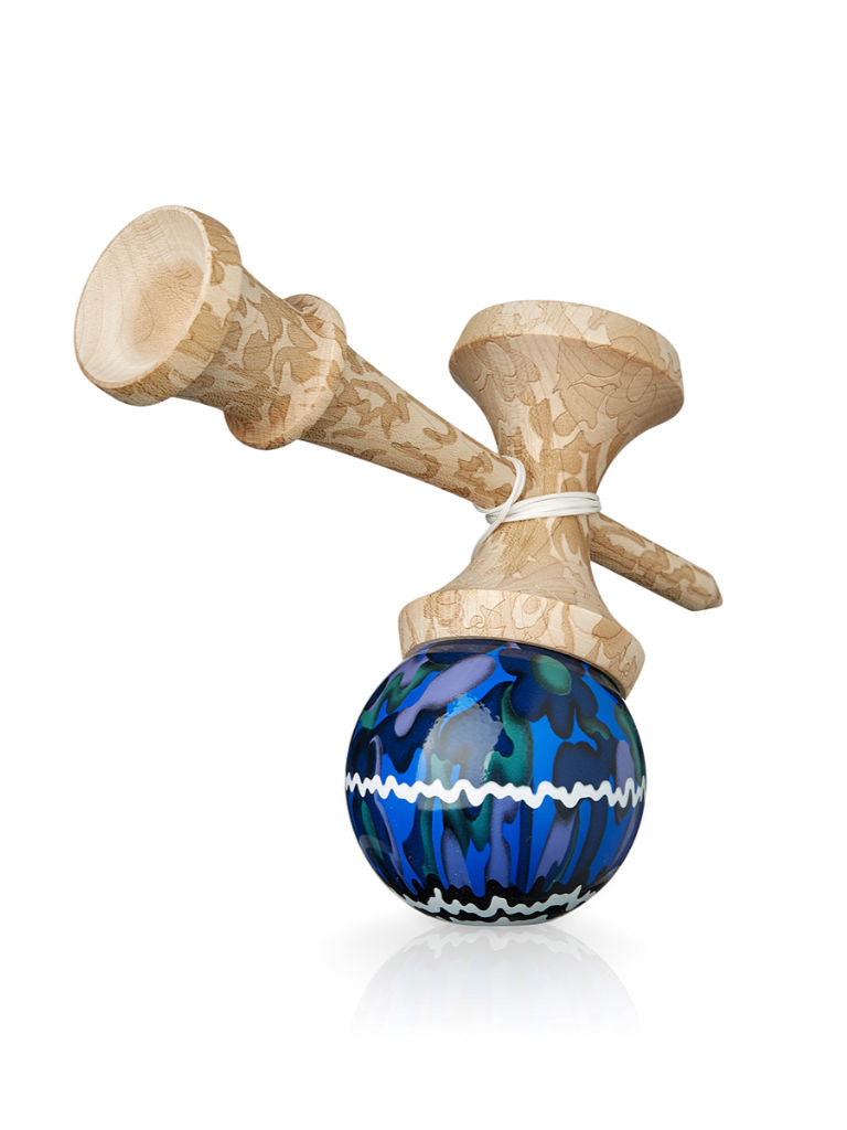 Kendama Krom 5-Cup 2016 – Bleu, Kendama Pro En Plastique Robuste Pour Tricks Avancés