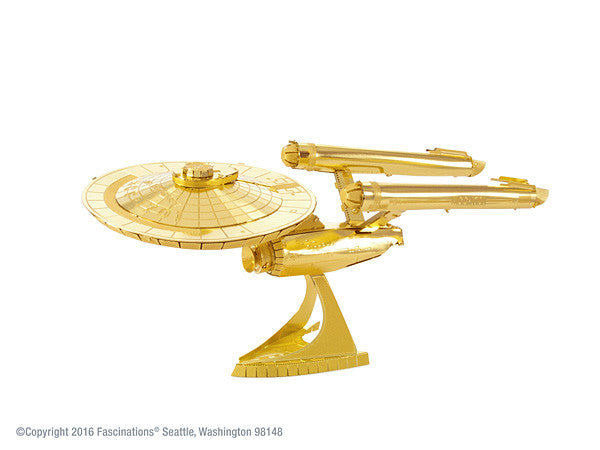 Star Trek Enterprise NCC-1701 50th Anniversary Gold Edition 3-D Metal Earth Model
