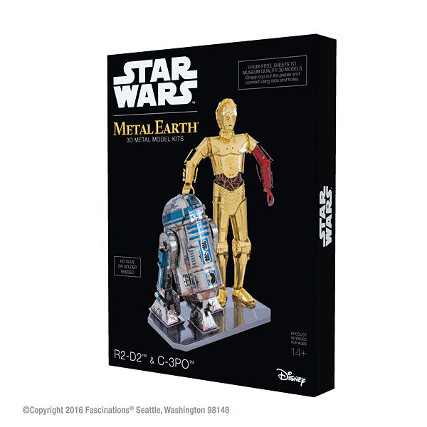 Star Wars C-3PO and R2-D2 Gift Box Set 3-D Metal Earth Model