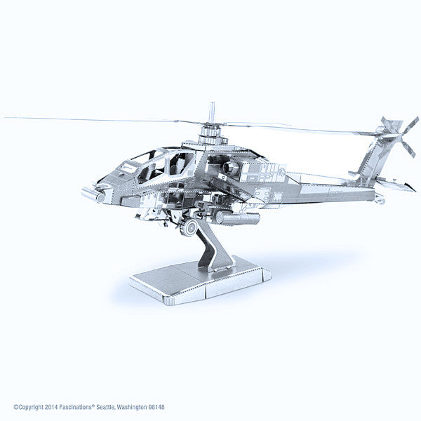 Boeing AH-64 Apache Helicopter 3-D Metal Earth Model
